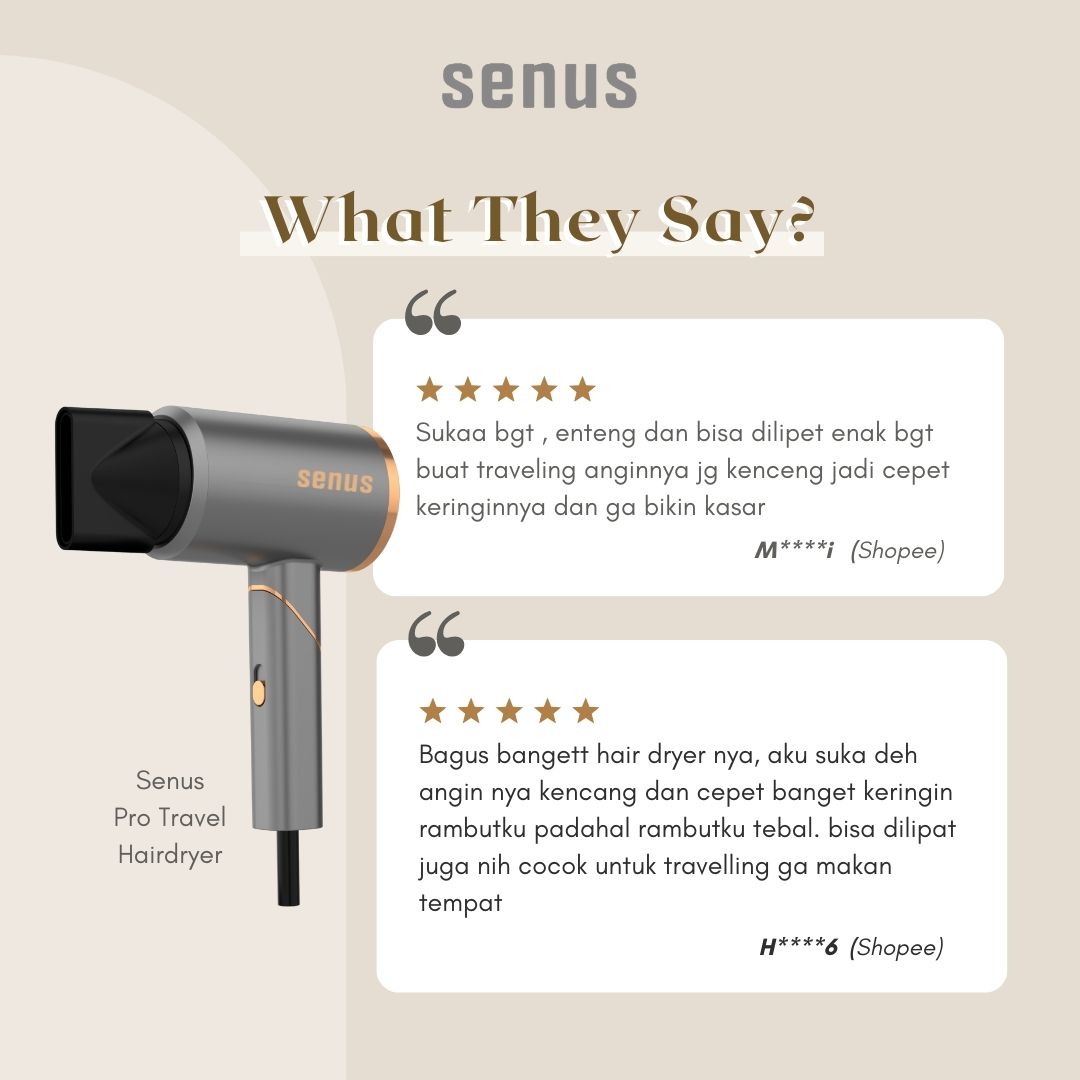 Senus Pro Travel Hairdryer - Image 6