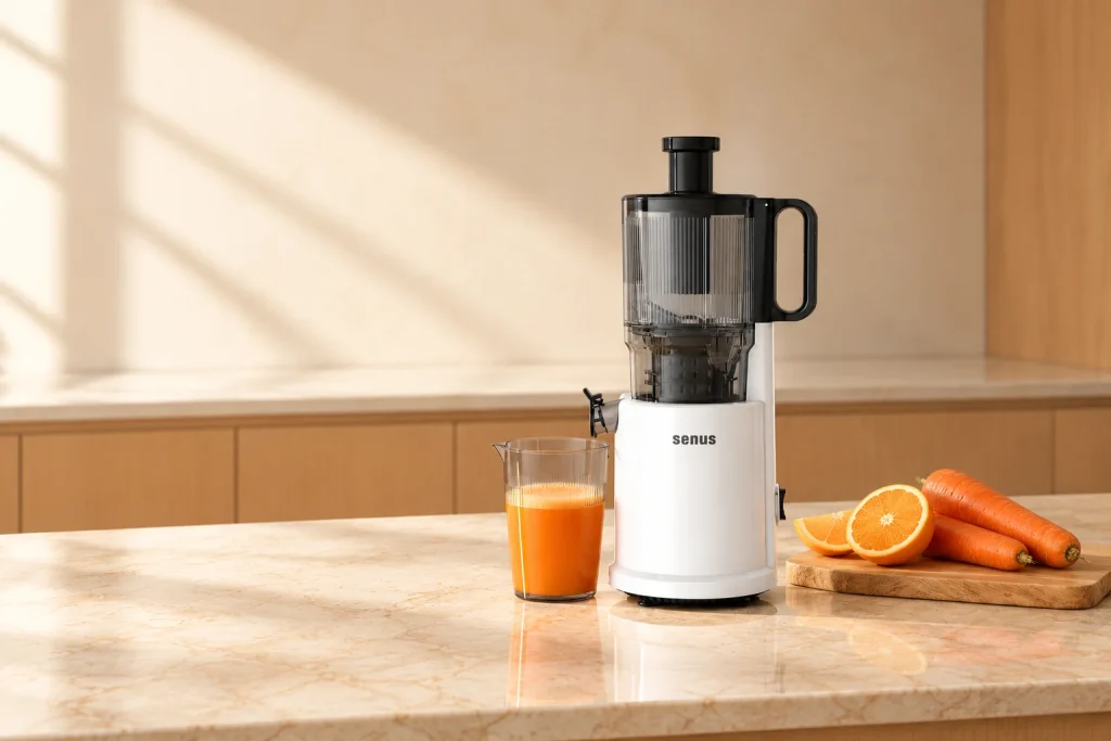 Senus Slow Juicer membuat jus buah segar